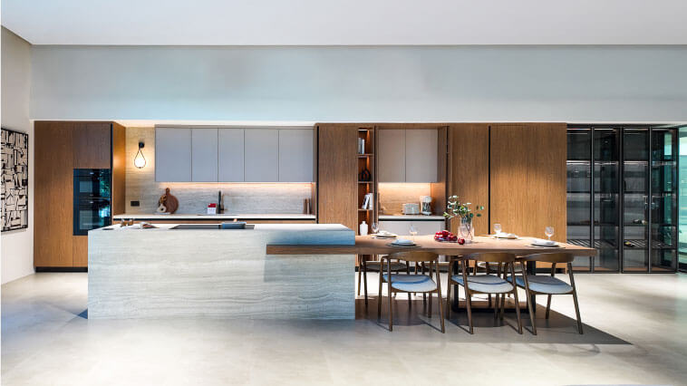 Warm Wooden Kitchen New Showroom